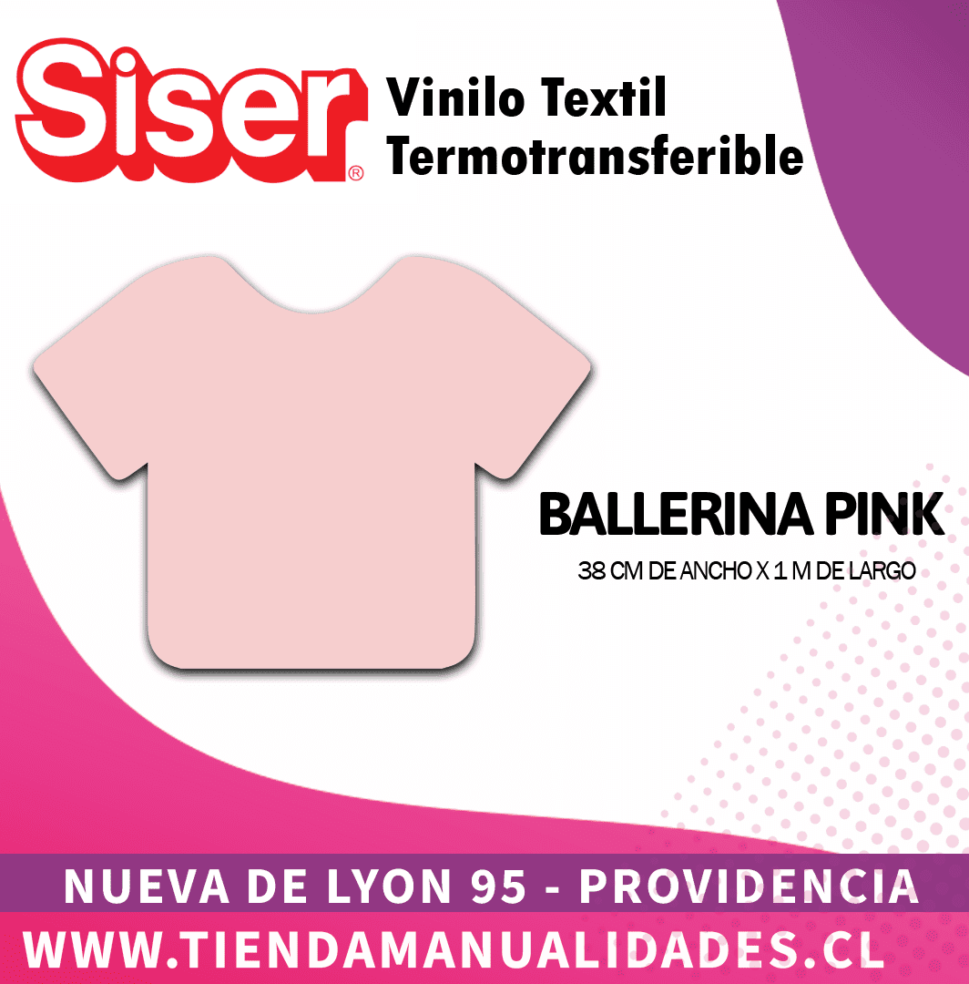24 _Vinilo Textil SISER / BALLERINA PINK ( 38 CM X 1 M )