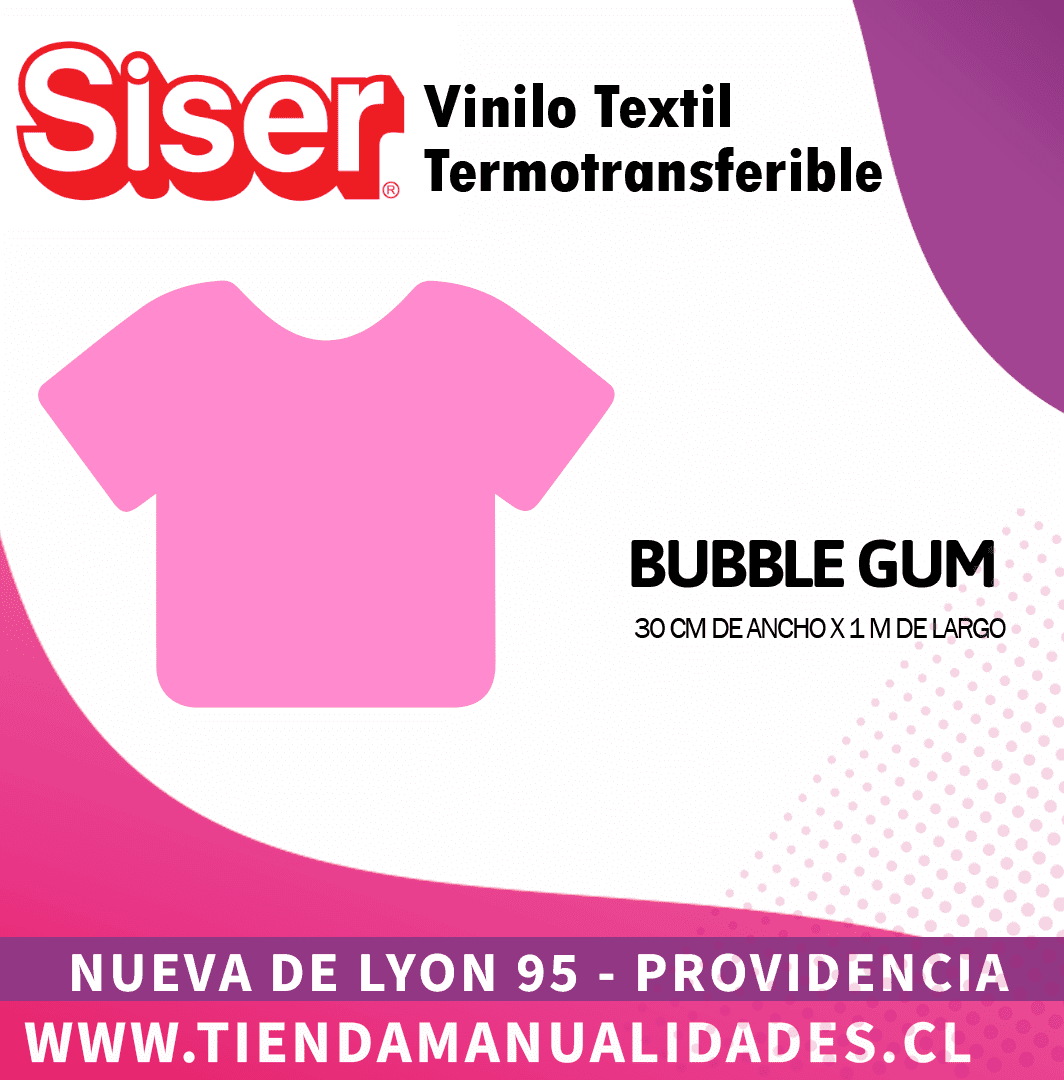09 _Vinilo Textil SISER / BUBBLE GUM ( 30 CM X 1 M )