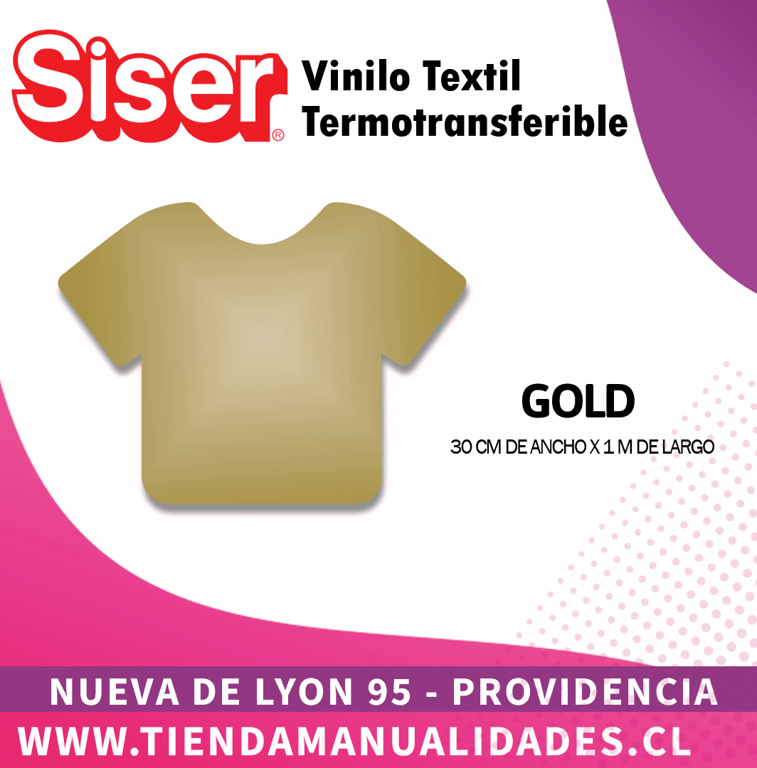 11 _Vinilo Textil SISER / GOLD ( 30 CM X 1 M )