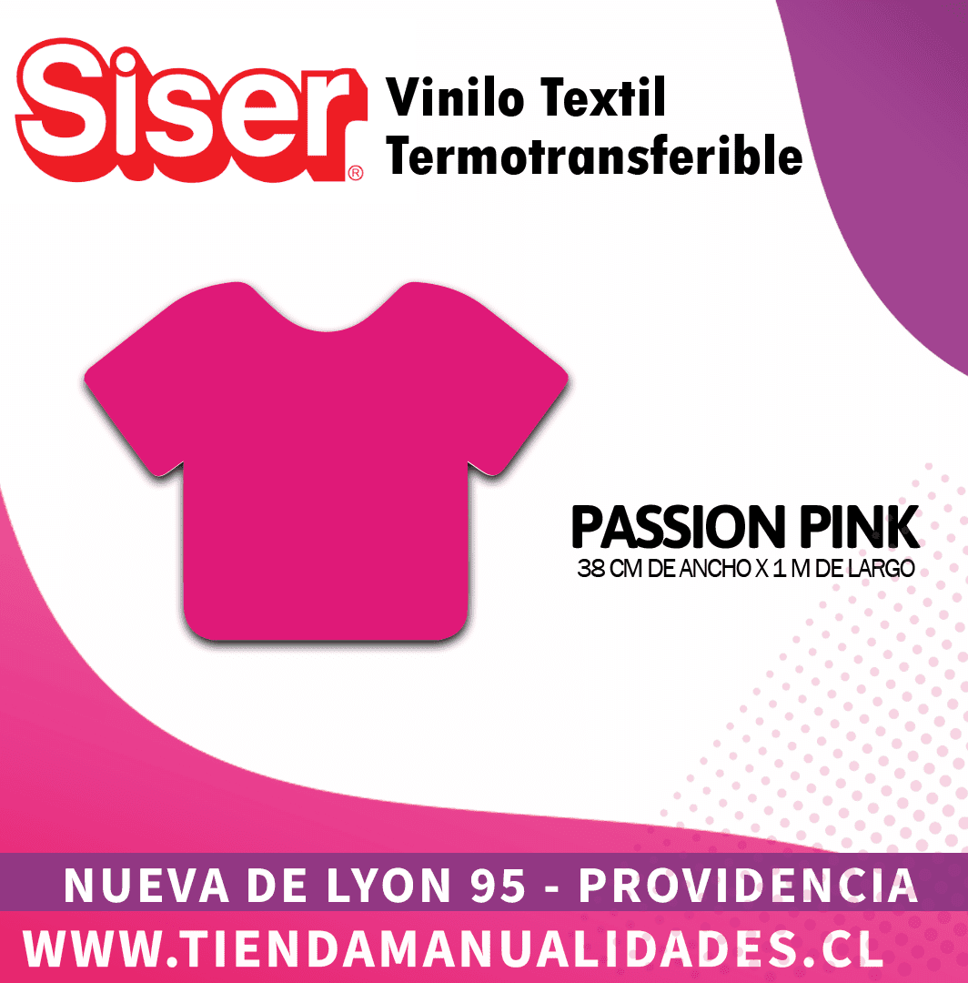 26 _Vinilo Textil SISER / PASSION PINK ( 38 CM X 1 M )