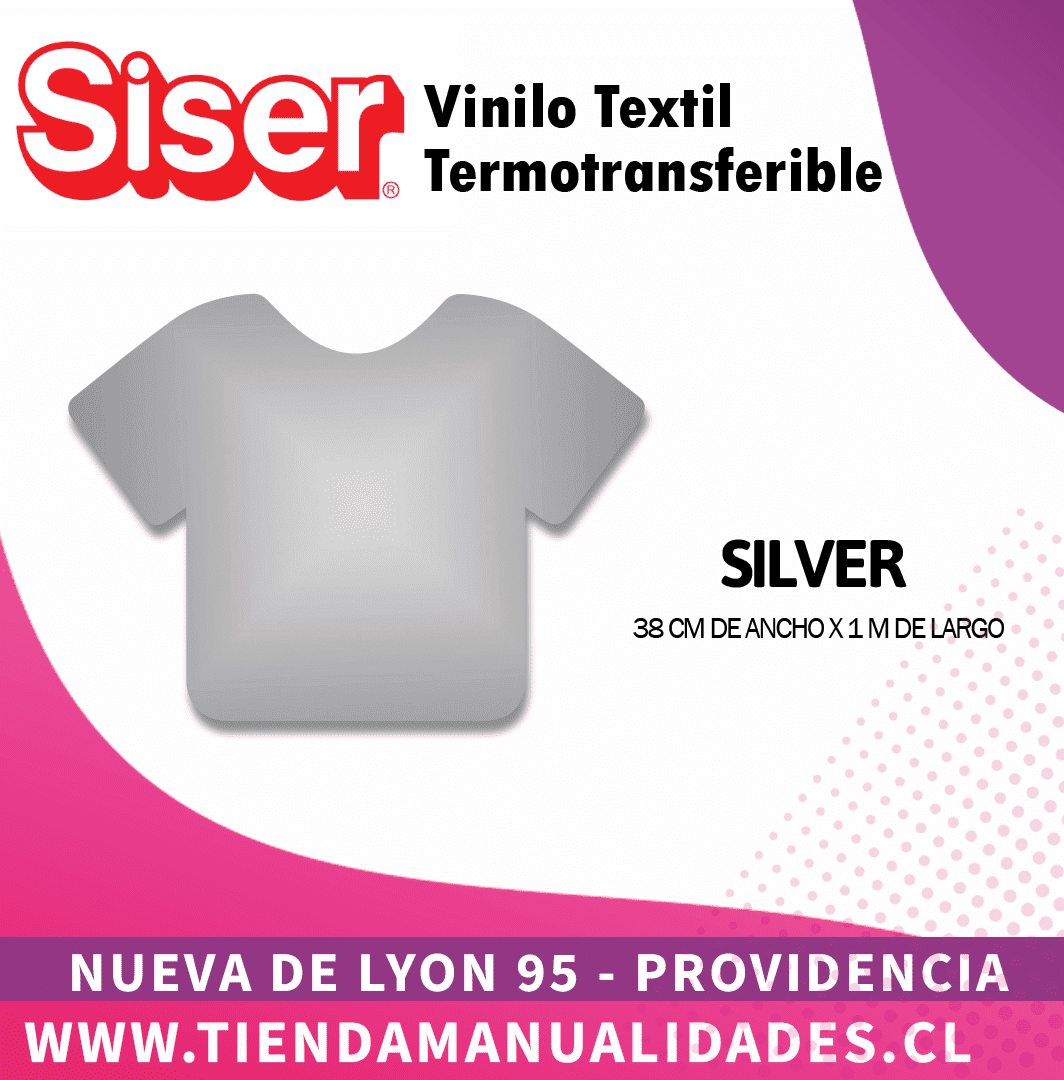 05 _Vinilo Textil SISER / SILVER ( 38 CM X 1 M )