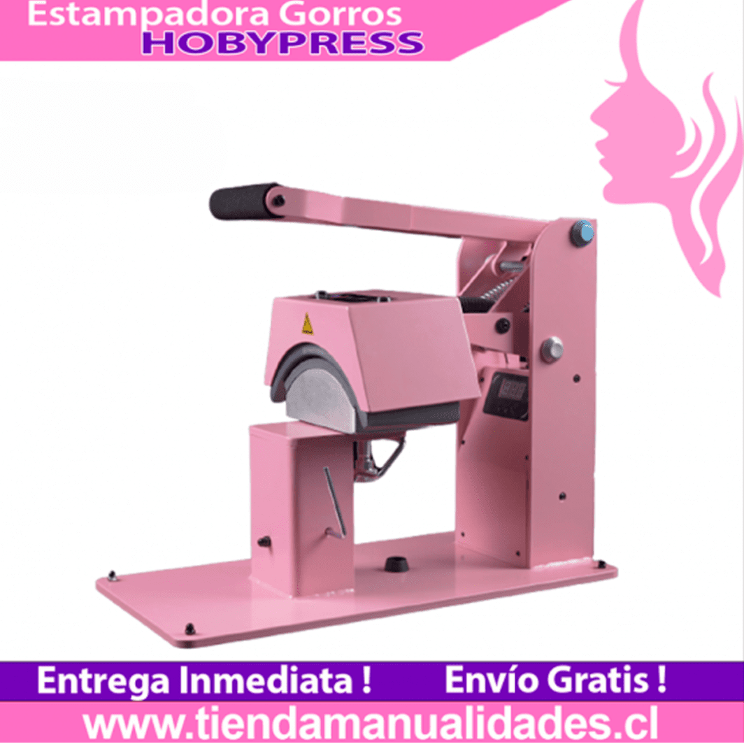 HB99 Estampadora de Gorros HobyPress Max Pink - Entrega Inmediata