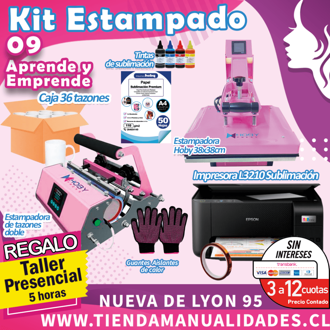 ES260 Kit Sublimación y Estampado - Entrega Inmediata