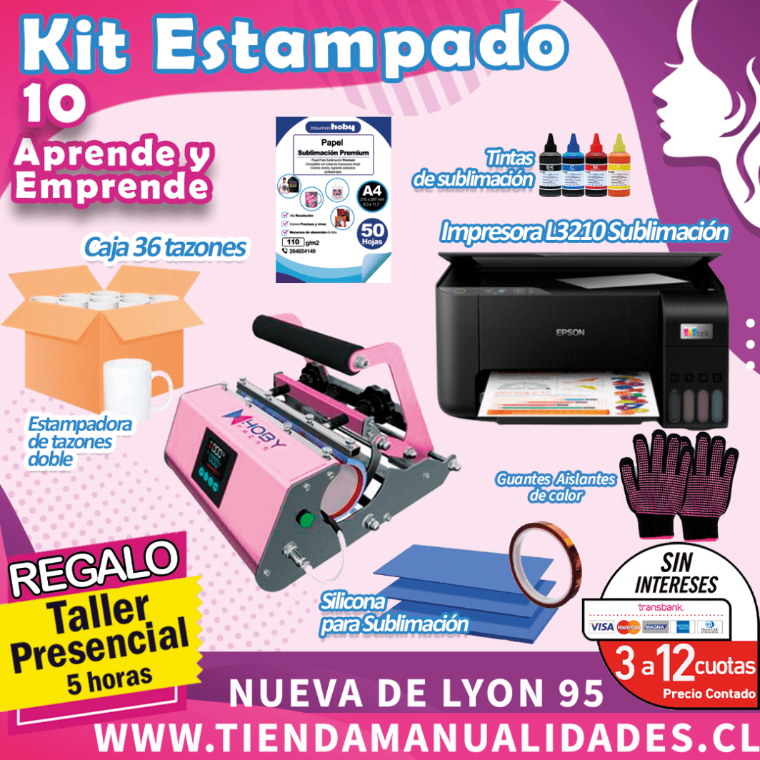 ES220 Kit Sublimación y Estampado - Entrega Inmediata