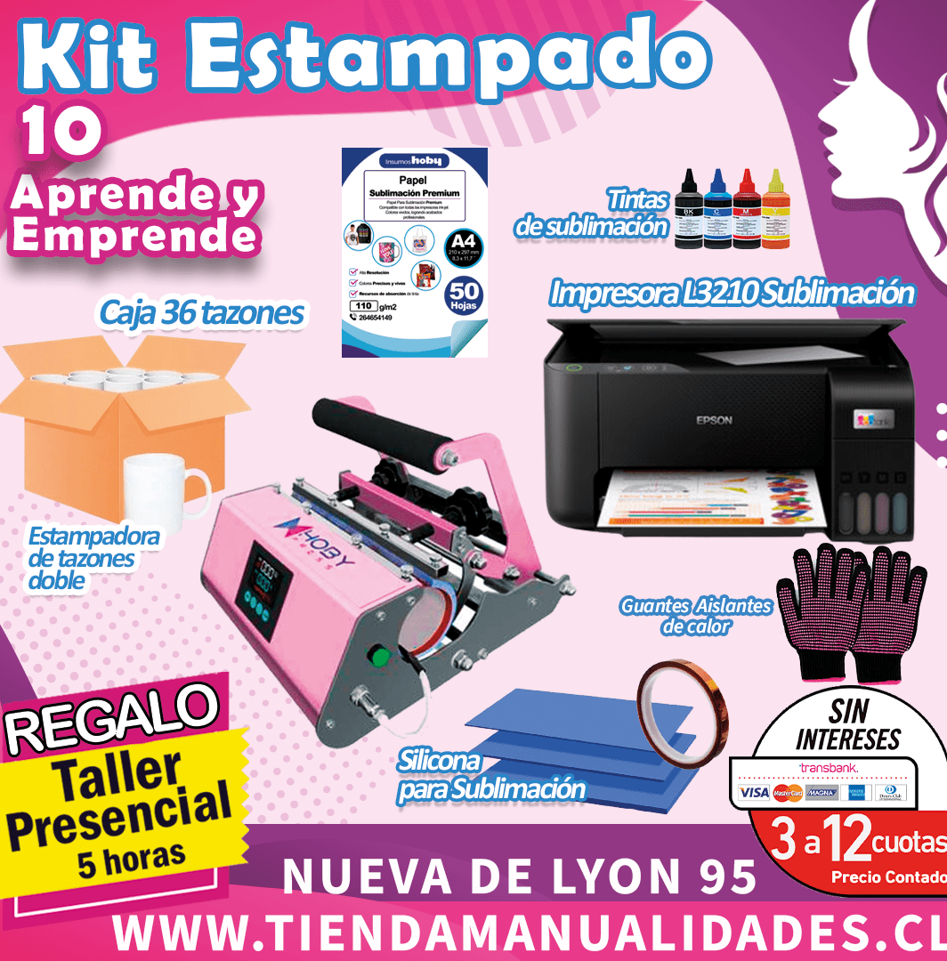 ES220 Kit Sublimación y Estampado - Entrega Inmediata