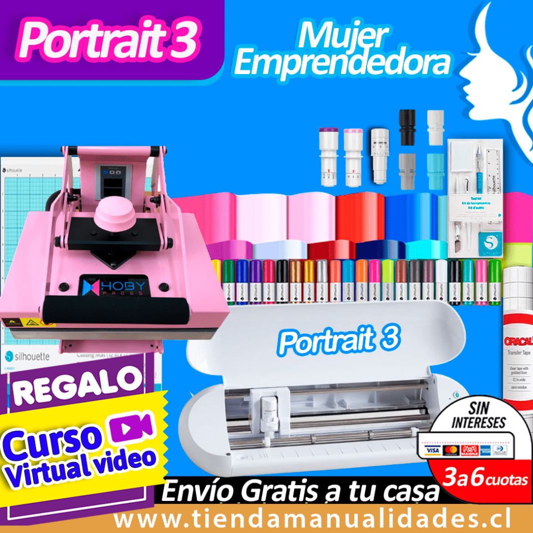 00AP-700 Kit PORTRAIT 3 + Estampadora Plana 22x30 cm - Entrega Inmediata
