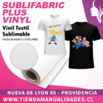 001_Vinilo Textil Imprimible Sublifabric Plus Vinyl ( 1 m de largo x 44 cm ancho )