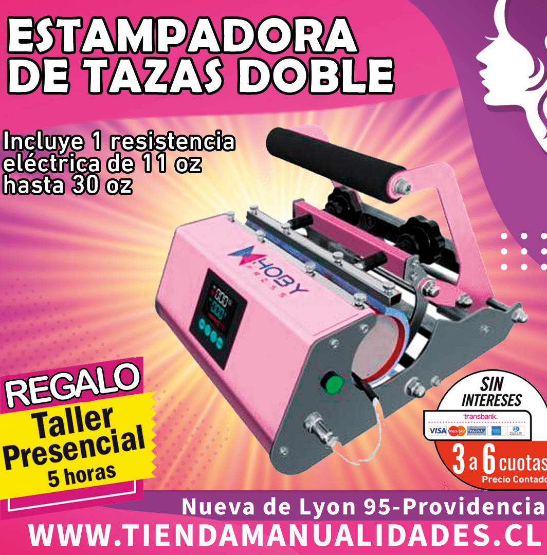 ES145 Estampadora de Tazones HobyPress Pink