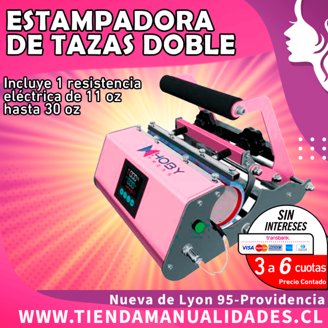 ES140 Estampadora de Tazones HobyPress Pink