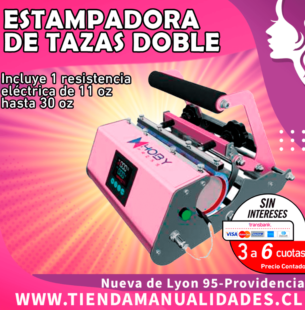 ES140 Estampadora de Tazones HobyPress Pink