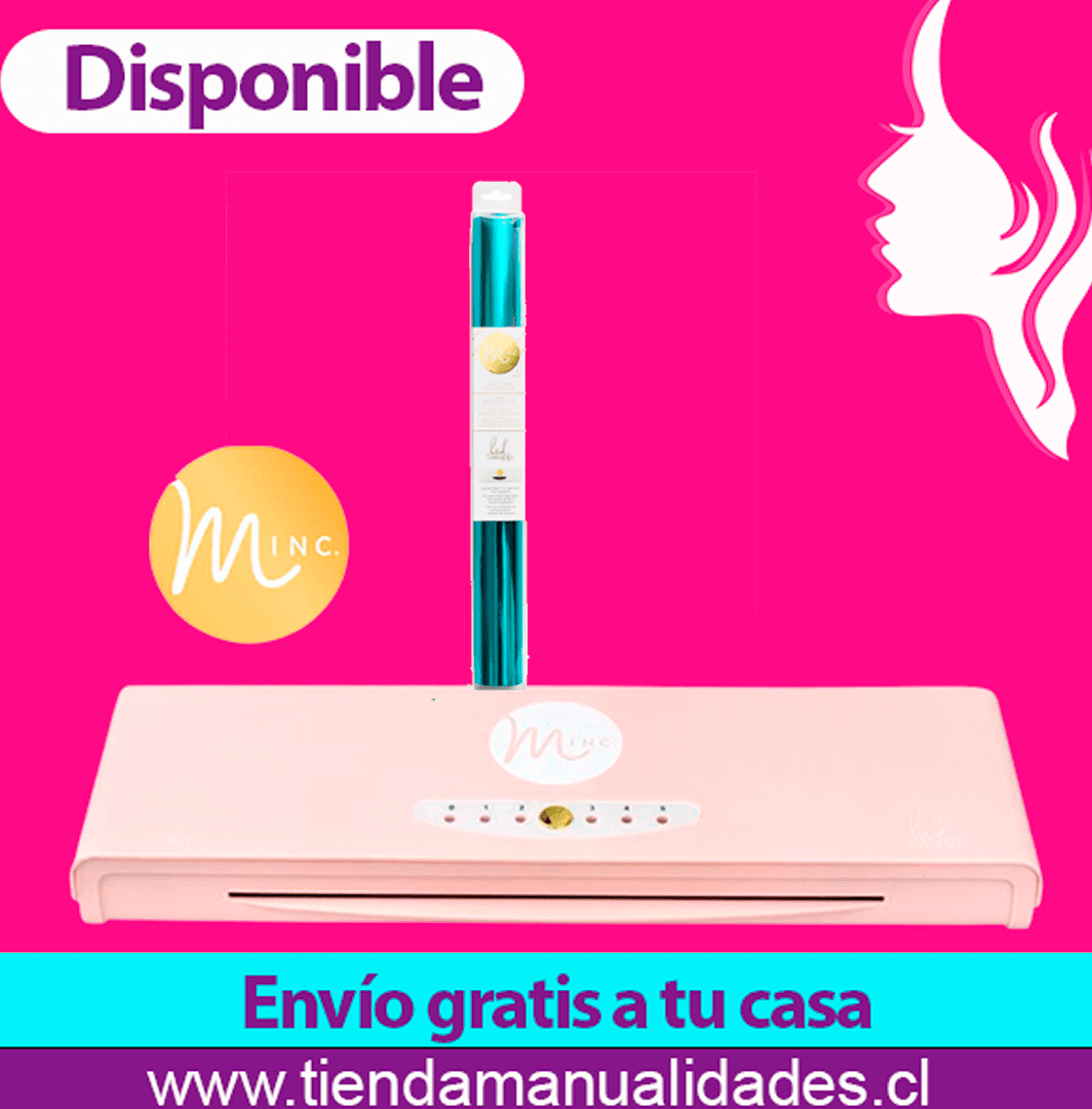 LAM125 MINC 088 Kit Laminadora Foliadora Minc Rosa - Envío Gratis - Entrega Inmediata