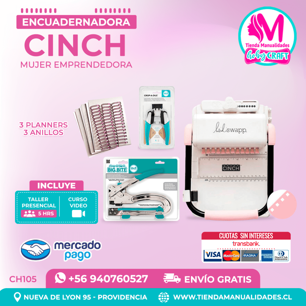 CH105 Cinch Rosada + Curso Video – Envío Gratis – Entrega Inmediata