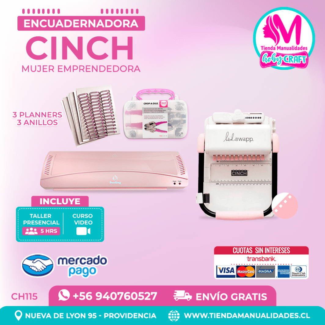 CH115 Cinch Rosada + Curso Video – Envío Gratis – Entrega Inmediata