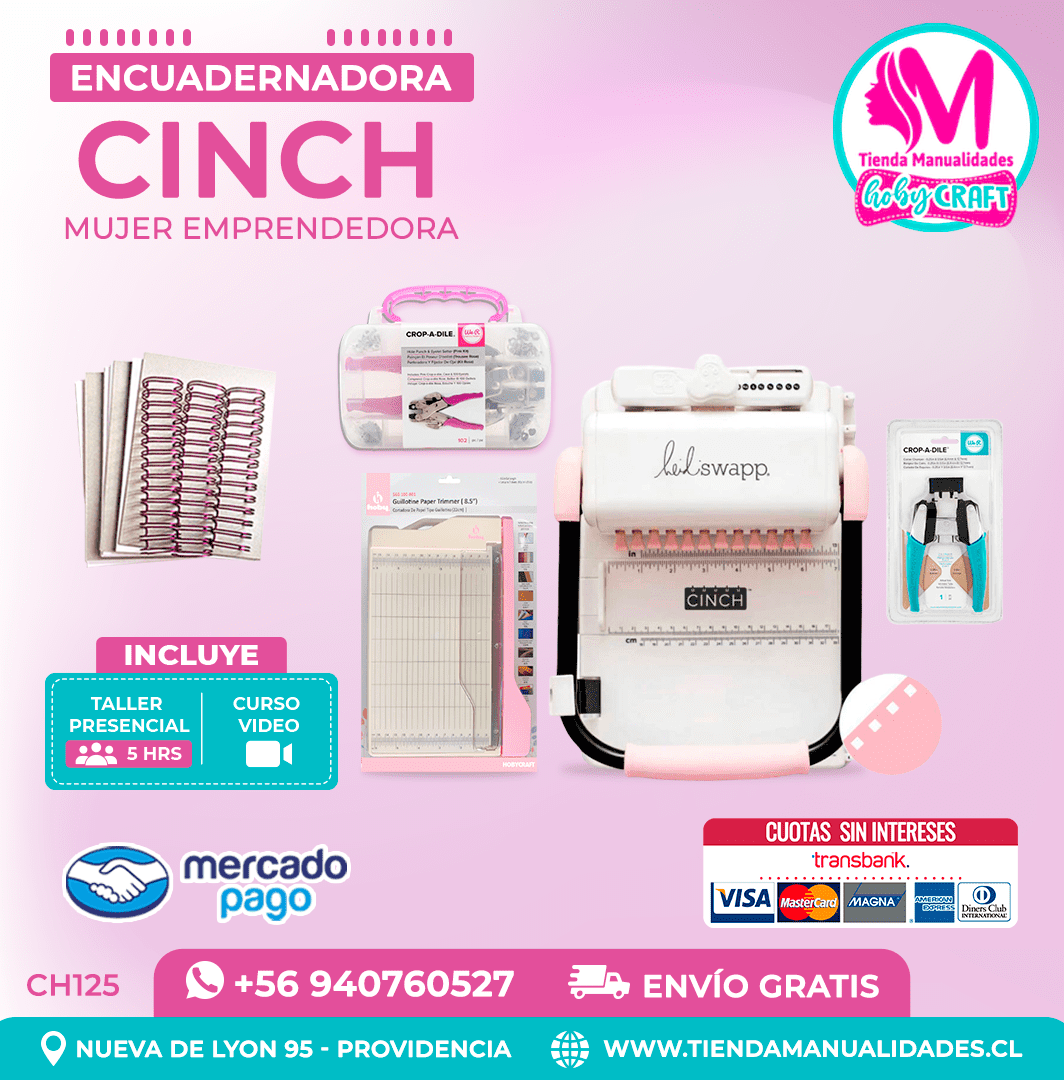 CH125 Cinch Rosada + Curso Video – Envío Gratis – Entrega Inmediata