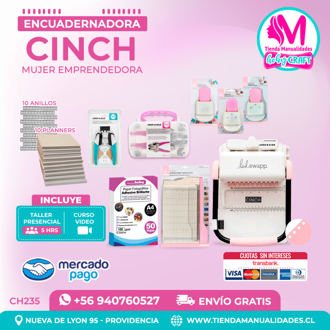 CH235 Cinch Rosada + Curso Video – Envío Gratis – Entrega Inmediata