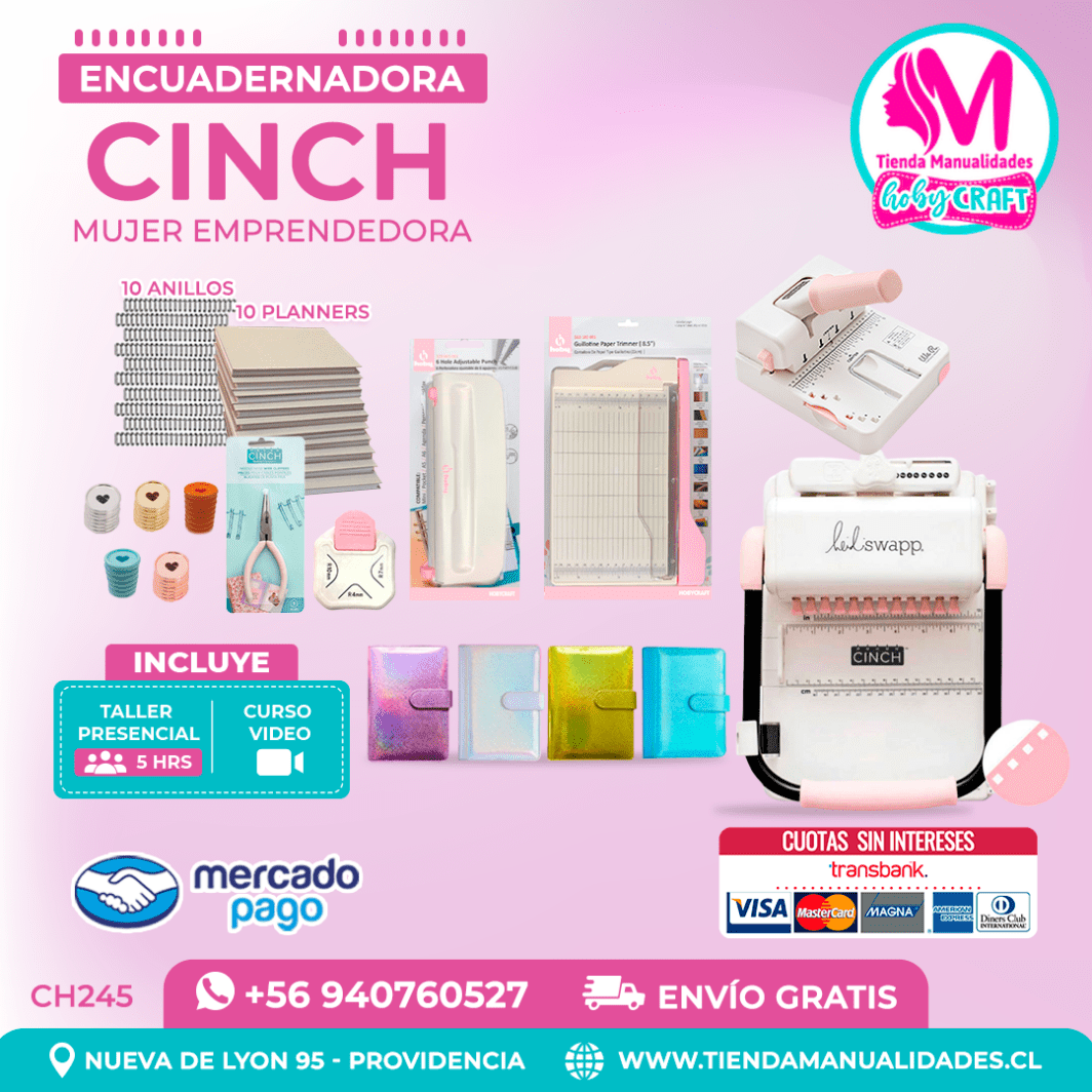 CH245 Cinch Rosada + Curso Video – Envío Gratis – Entrega Inmediata