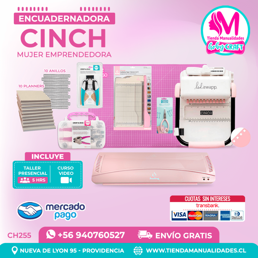 CH255 Cinch Rosada + Curso Video – Envío Gratis – Entrega Inmediata