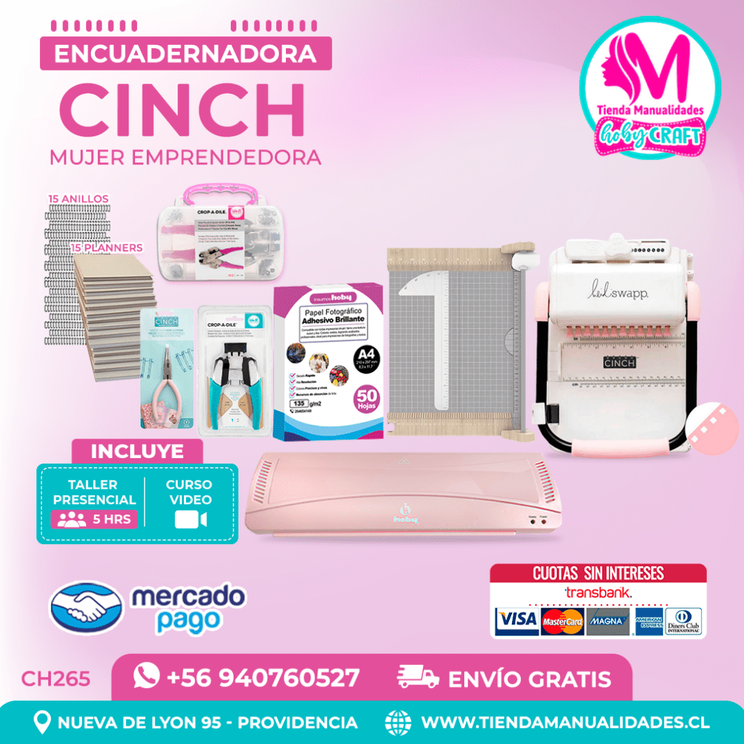 CH265 Cinch Rosada + Curso Video – Envío Gratis – Entrega Inmediata