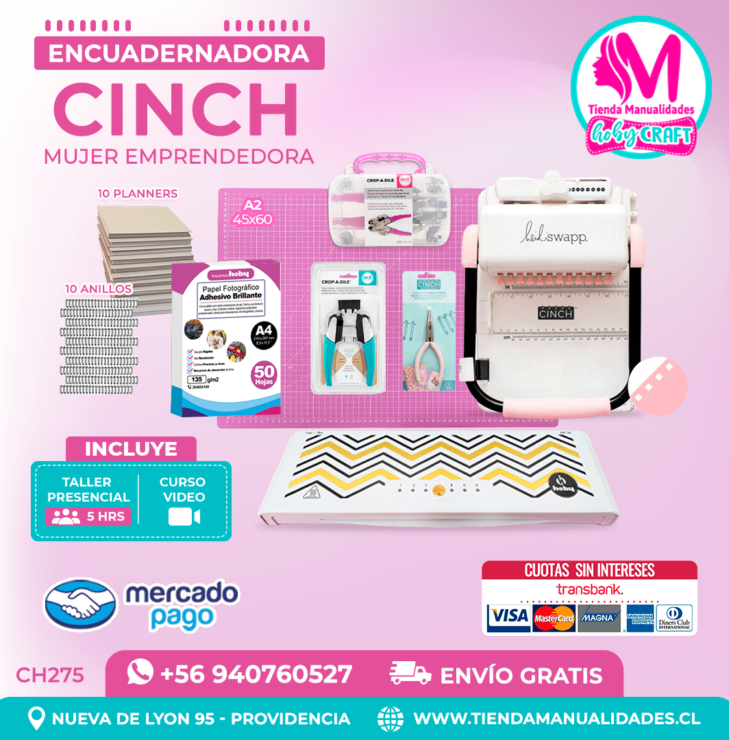 CH275 Cinch Rosada + Curso Video – Envío Gratis – Entrega Inmediata