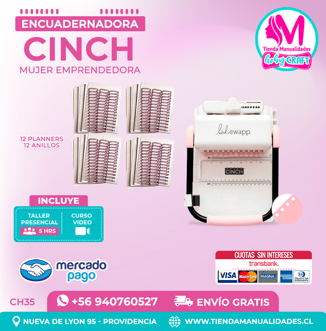 CH35 Cinch Rosada + Curso Video – Envío Gratis – Entrega Inmediata
