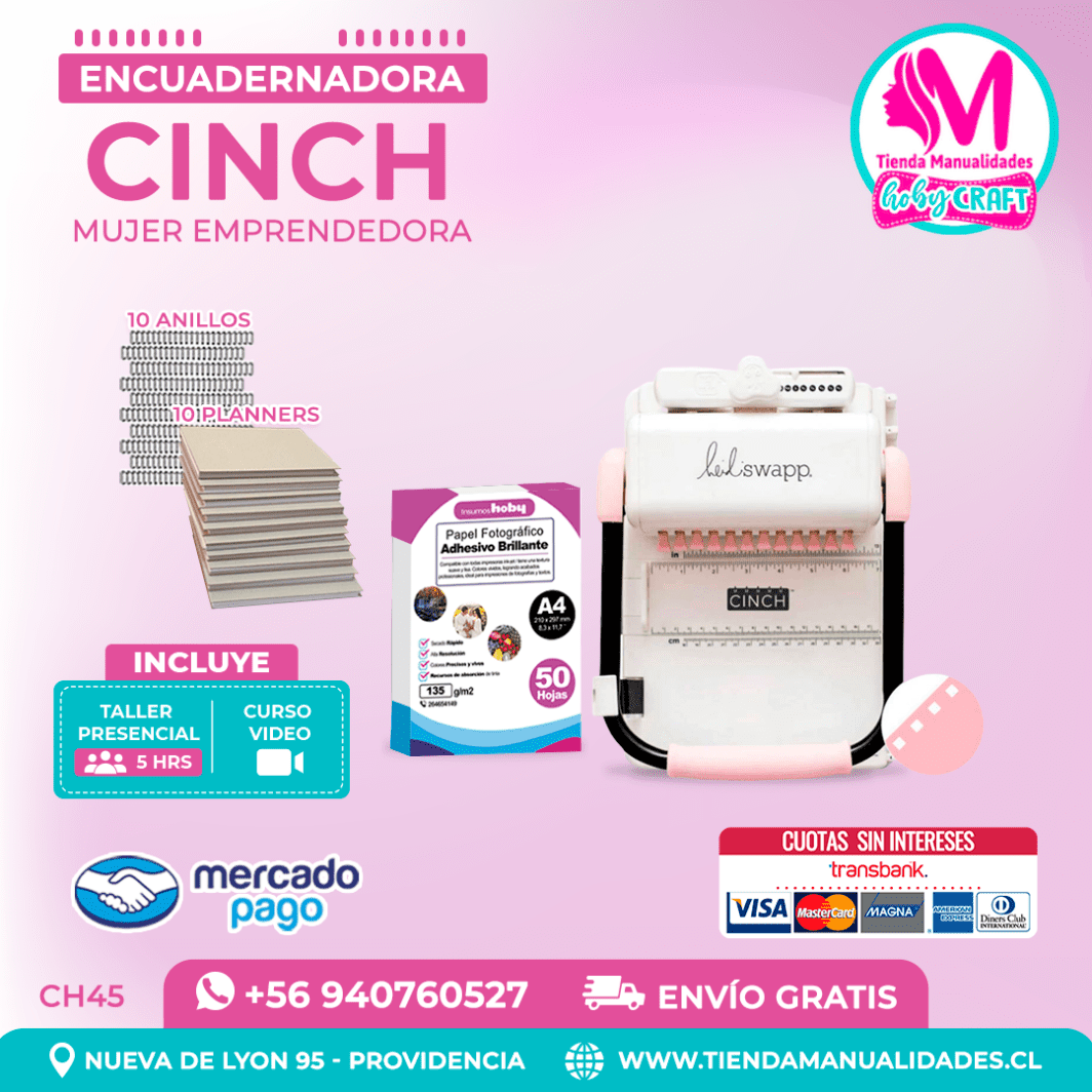 CH45 Cinch Rosada + Curso Video – Envío Gratis – Entrega Inmediata