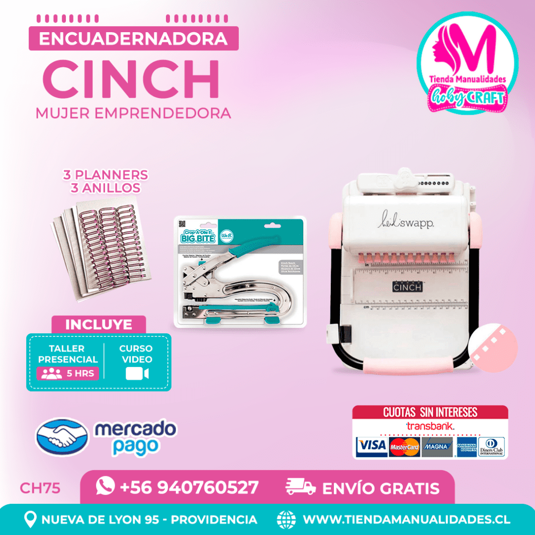 CH75 Cinch Rosada + Curso Video – Envío Gratis – Entrega Inmediata
