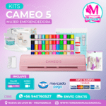 C595 Kit Silhouette Cameo 5 rosada + Taller presencial + Envío gratis – Entrega inmediata