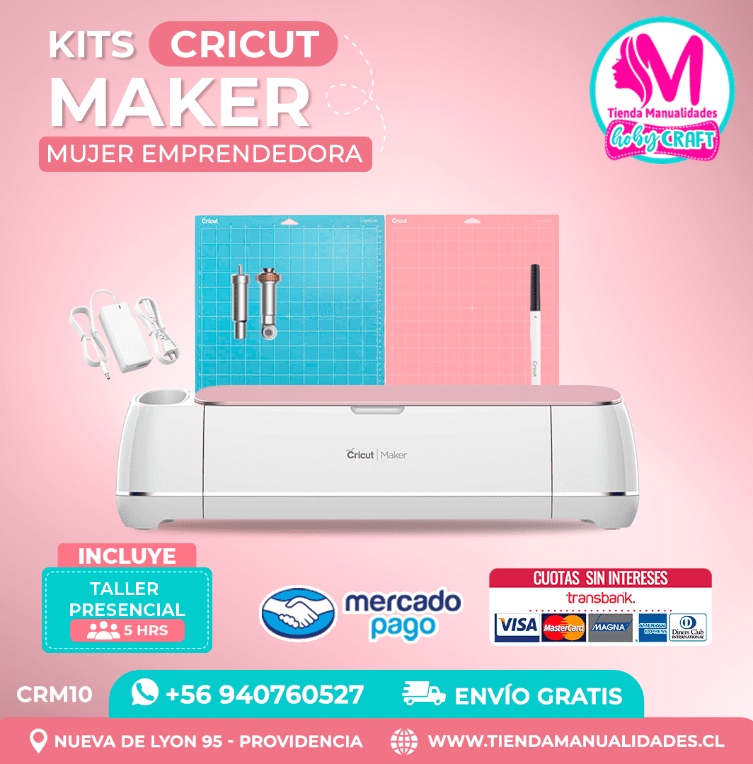 CRM10 Plotter Cricut Maker2 – Taller presencial – Envío gratis – Entrega inmediata