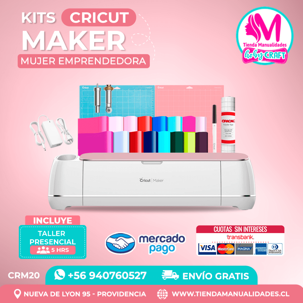 CRM20 Plotter Cricut Maker2 – Taller presencial – Envío gratis – Entrega inmediata