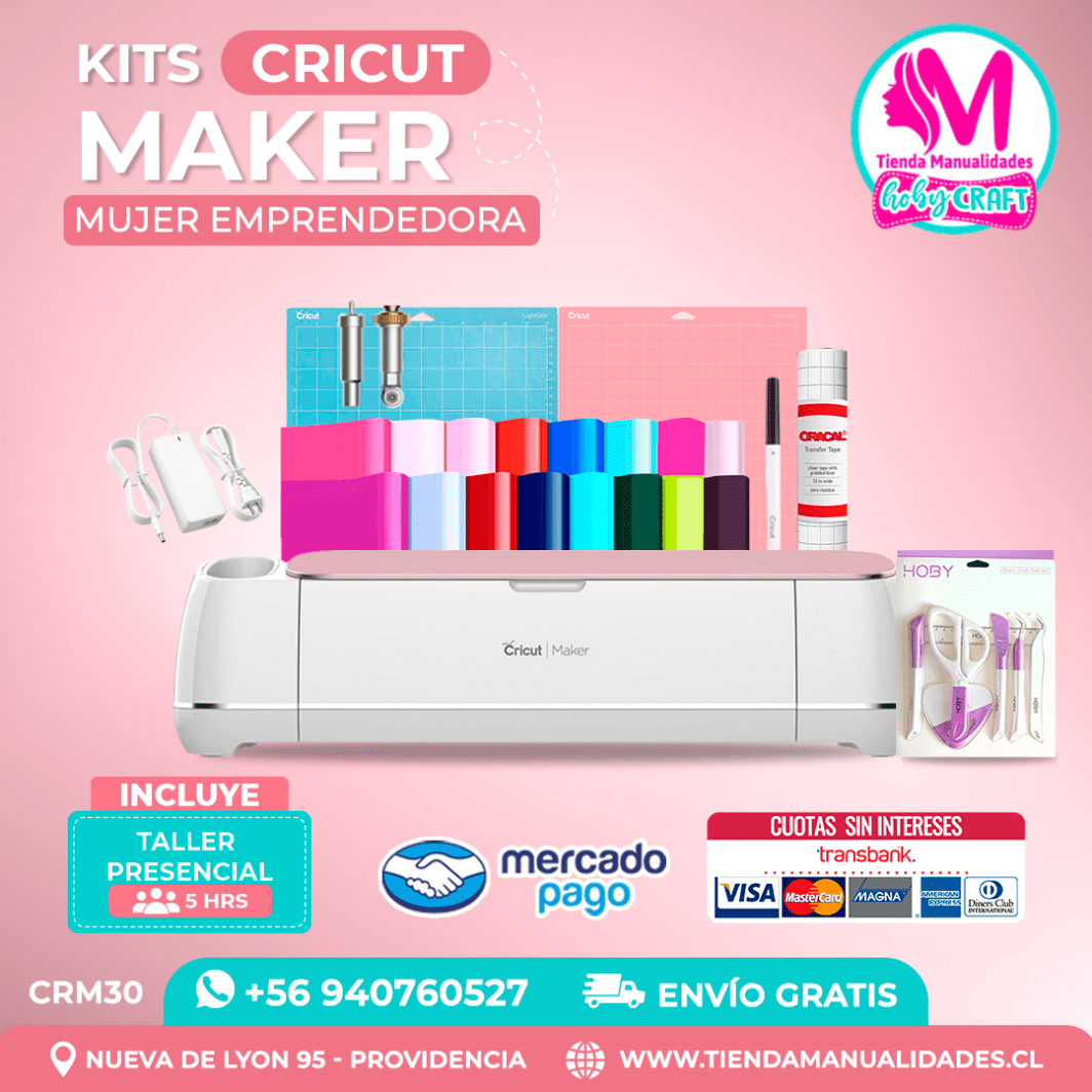 CRM30 Plotter Cricut Maker2 – Taller presencial – Envío gratis – Entrega inmediata