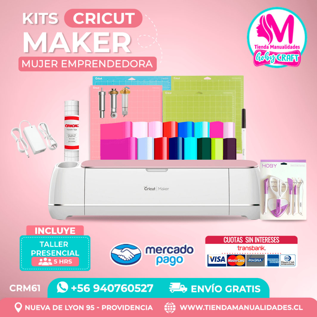 CRM61 Plotter Cricut Maker2 – Taller presencial – Envío gratis – Entrega inmediata