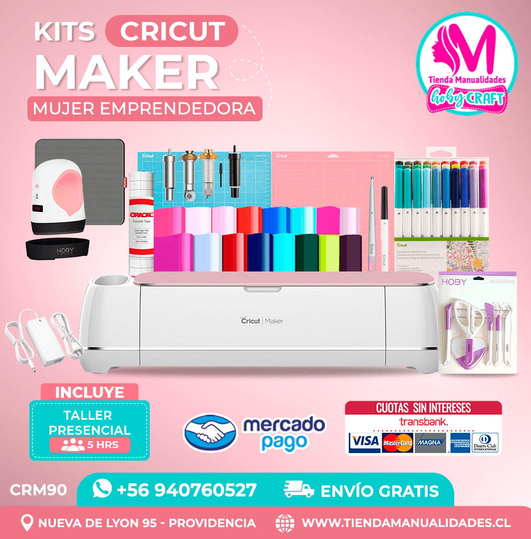 CRM90 Plotter Cricut Maker2 – Taller presencial – Envío gratis – Entrega inmediata